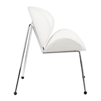 24" X 25" X 29" 2 Pcs White Leatherette Chair