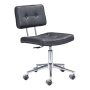 22.4" X 22.4" X 35.8" Black Leatherette Office Chair