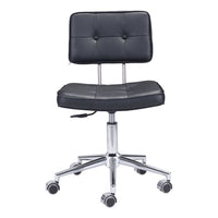 22.4" X 22.4" X 35.8" Black Leatherette Office Chair