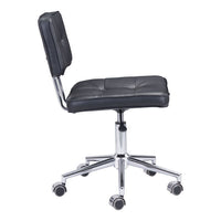 22.4" X 22.4" X 35.8" Black Leatherette Office Chair