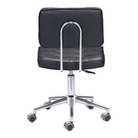 22.4" X 22.4" X 35.8" Black Leatherette Office Chair