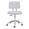 22.4" X 22.4" X 35.8" White Leatherette Office Chair