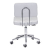 22.4" X 22.4" X 35.8" White Leatherette Office Chair