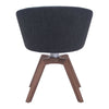 24.4" X 23" X 30.7" 2 Pcs Blue-Gray Polyester Dining Chair