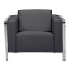 34.6" X 33.5" X 28" Black Leatherette Arm Chair