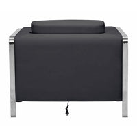 34.6" X 33.5" X 28" Black Leatherette Arm Chair