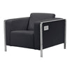 34.6" X 33.5" X 28" Black Leatherette Arm Chair