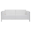 72" X 33.5" X 28" White Leatherette Sofa