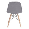 Dining Chair Houndstooth - Polyester Linen Beech Wood, Metal