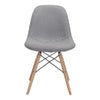 Dining Chair Houndstooth - Polyester Linen Beech Wood, Metal