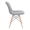 Dining Chair Houndstooth - Polyester Linen Beech Wood, Metal