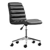 18.5" X 22" X 35.5" Black Leatherette Office Chair