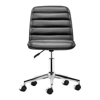18.5" X 22" X 35.5" Black Leatherette Office Chair