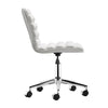 18.5" X 22" X 35.5" White Leatherette Office Chair