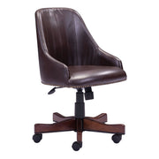 23" X 23" X 37" Brown Leatherette Office Chair