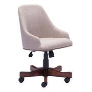 23" X 23" X 37" Beige Polyester Office Chair