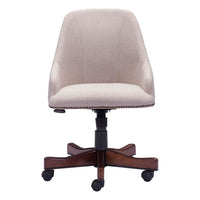 23" X 23" X 37" Beige Polyester Office Chair