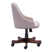 23" X 23" X 37" Beige Polyester Office Chair