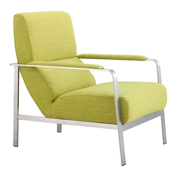 26" X 31.5" X 33.5" Lime Polyblend Arm Chair