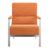 26" X 31.5" X 33.5" Orange Polyblend Arm Chair