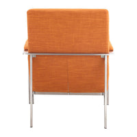 26" X 31.5" X 33.5" Orange Polyblend Arm Chair