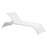 25.6" X 86" X 37" White Mesh Beach Chaise Lounge