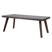 78.7" X 39.5" X 29.5" Cement And Natural Poly Dining Table