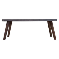 78.7" X 39.5" X 29.5" Cement And Natural Poly Dining Table