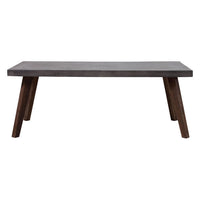 78.7" X 39.5" X 29.5" Cement And Natural Poly Dining Table