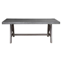 78.7" X 39.4" X 29.5" Cement And Natural Dining Table