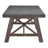 78.7" X 39.4" X 29.5" Cement And Natural Dining Table