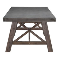 78.7" X 39.4" X 29.5" Cement And Natural Dining Table