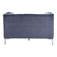 45.5" X 36.5" X 28" Gray Velvet Arm Chair