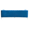 85" X 36.5" X 28" Blue Velvet  Sofa