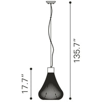 Black Wire Teardrop Ceiling Lamp