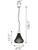 Black Wire Teardrop Ceiling Lamp