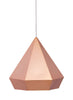 13.8" x 13.8" x 13" Rose Gold, Painted Metal, Steel, Ceiling Lamp