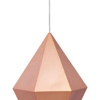 13.8" x 13.8" x 13" Rose Gold, Painted Metal, Steel, Ceiling Lamp