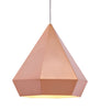 13.8" x 13.8" x 13" Rose Gold, Painted Metal, Steel, Ceiling Lamp