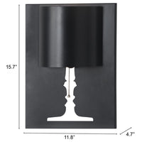 Black and White Silhouette Wall Lamp