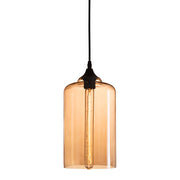 7" X 7" X 14.6" Glass Metal Ceiling Lamp