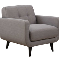 Gray 3pc Polyester Fabric Sofa, Love Seat and Arm Chair Living Room Set