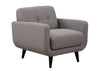 Gray 2pc Polyester Fabric Sofa and Love Seat Living Room Set