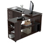 Espresso Finish 3 Drawer L Shape Computer Desk with Storage