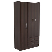 Espresso Finish Wood Wardrobe Armoire