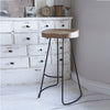 The Urban Port Brand Attractive Wooden Barstool With Iron Legs (Short)