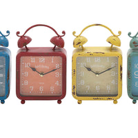 The Distressed But Colourful Metal Desk Clock 4 Assorted