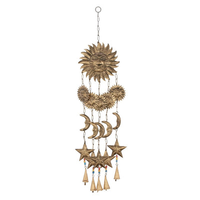 Classy Metal Glass Sun Wind Chime