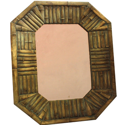 Customary Wood Garden Mirror