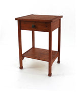 24" X 15" X 18" Cherry 1 Drawer Rustic Wooden Accent Table